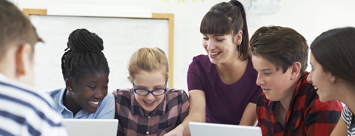 teachers and students in classroom