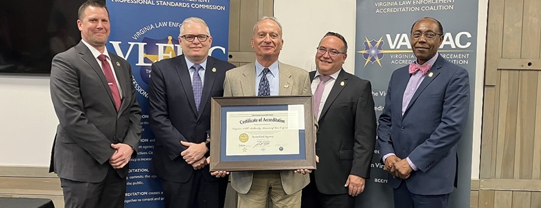 (From left) Marc Haalman, ABC Special Agent in Charge of Compliance; Tom Kirby, ABC Chief Law Enforcement Officer and interim CEO; David Huff, ABC Senior Special Agent of Training; Ryan Porter, ABC Deputy Chief Administration of Law Enforcement; Donnie Brown, ABC Deputy Chief of Field Administration