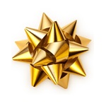 A photo of gold bow