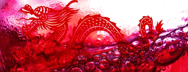 Lunar New Year Dragon Cocktail Closeup