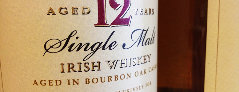 Irish whiskey bottle label