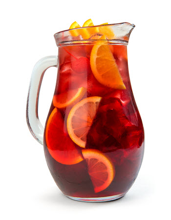 sangria pitcher orange slices